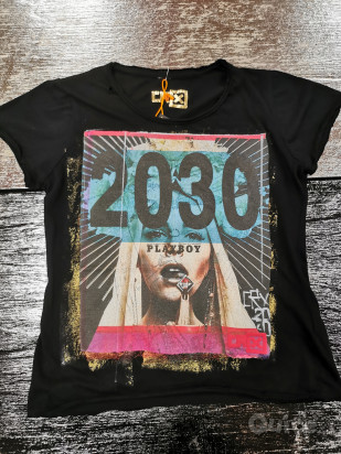 MAGLIA DONNA FIAMMATA scollatura ampia manica corta intera taglio vivo foto-10170