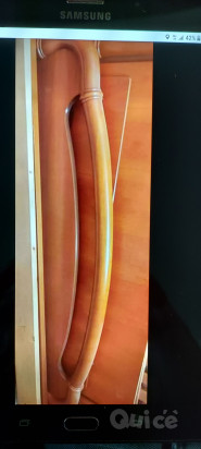 LETTO MATRIMONIALE PARI AL NUOVO STRUTTURA IN LEGNO MASSICCIO COMPLETO DI RETE A foto-66567