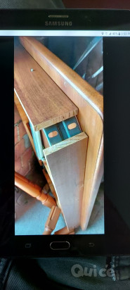 TAVOLO ALLUNGABILE IN LEGNO MASSICCIO 1.40X0,80 ALLUNGABILE DI ALTRI 40 CM  foto-66571