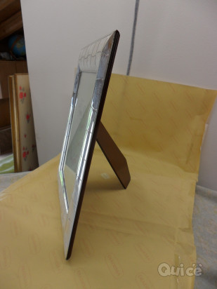 CORNICE PORTARITRATTO PORTAFOTO ARGENTO SEVEN DA TAVOLO 34 x 29 CON VETRO foto-82265