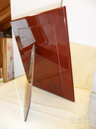 CORNICE PORTARITRATTO PORTAFOTO ARGENTO SEVEN DA TAVOLO 34 x 29 CON VETRO foto-12601