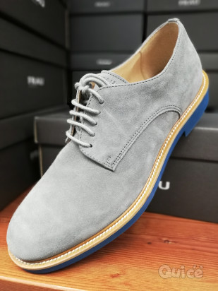 Scarpa uomo camoscio grigio foto-12108