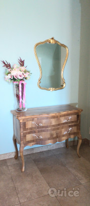 Comoncino in legno naturale stile Liberty foto-147008