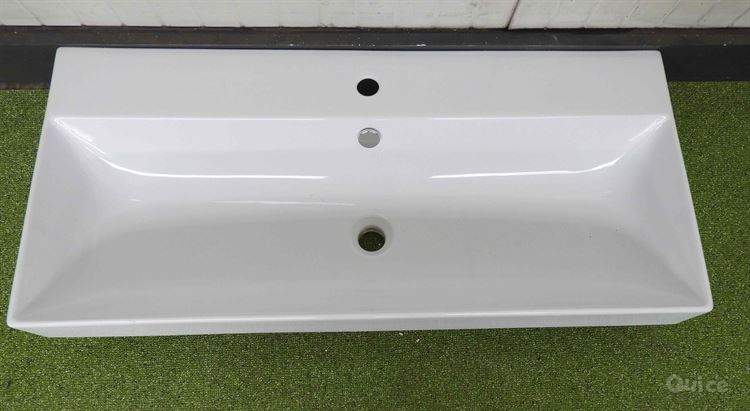 Lavandino in ceramica Tecla semi incasso foto-41614