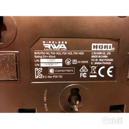 Hori Wireless Racing Wheel APEX Volante Sony PlayStation 4 / 3 - Nero- USATO foto-393708