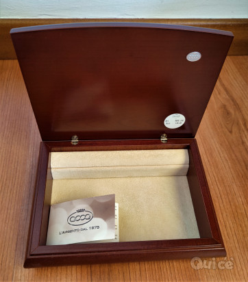 Scatola Portagioie in legno marrone scuro 25° anniversario foto-412669