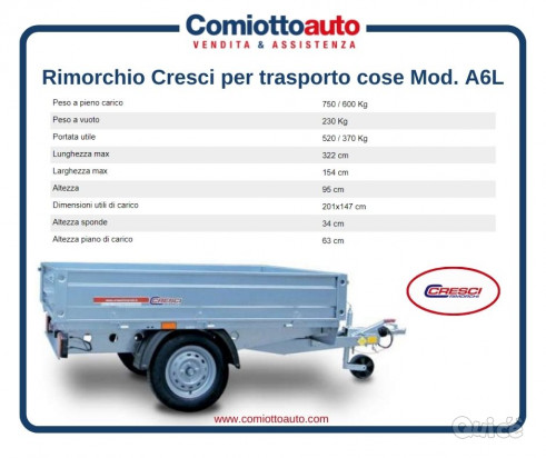 CRESCI RIMORCHI Rimorchio Cresci A6L foto-49079