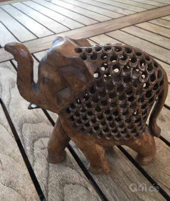 Elefante in legno teak foto-38398