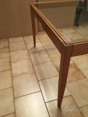 Tavolino in legno e cristallo  foto-39915