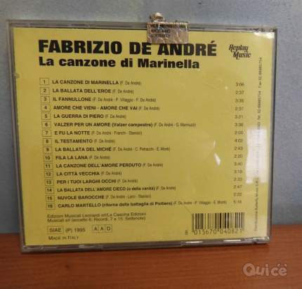 Cd Fabrizio De Andrè - La canzone di Marinella foto-57214