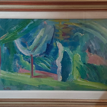  Vendo quadro anni 80' "il giardino" di Luigi Cillo 