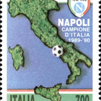 Francobollo Napoli campione d'italia 1989-90