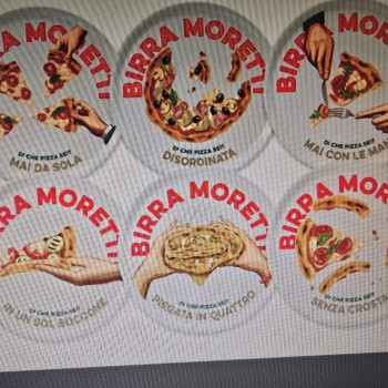 2 piatti pizza MORETTI  ancora imballati 