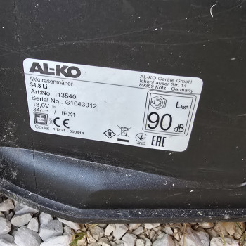 Tagliaerba a batteria al-ko "easyflex" 34.8"