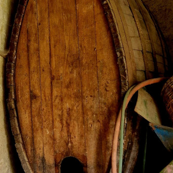 Botte ovale da cantina e/o collezionismo-arredo