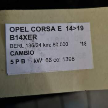 Cambio OPEL CORSA E 1398cc benzina  del 2018