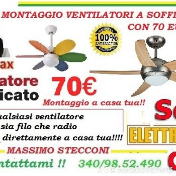 Elettricista Ventilatori montaggio e riparazione 