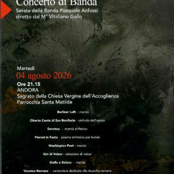  Banda P. Anfossi Concerto Andora SV 2026 dirige il M* Vitaliano Gallo
