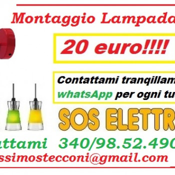 Montaggio lampadari e plafoniere Roma 
