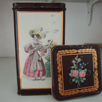 SCATOLA LATTA VINTAGE CIOCCOLATO FELETTI