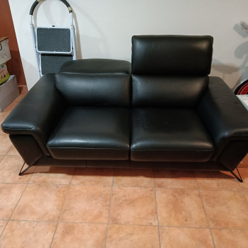 Divano in Pelle nero
