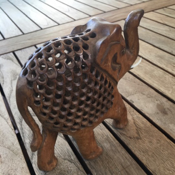 Elefante in legno teak